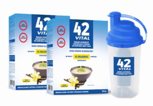 Zestaw 42 Vital 2×510 g + shaker 0,7 l – roślinna dieta niskokaloryczna z szejkerem