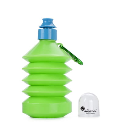 Składana butelka sportowa 600 ml z karabińczykiem – BPA free