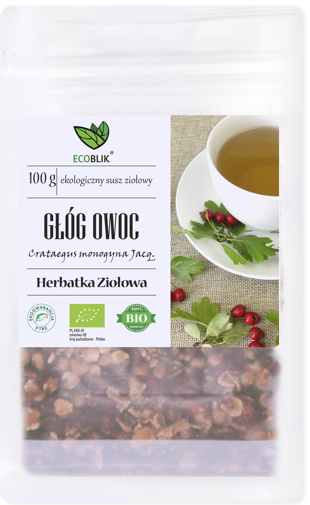 Głóg owoc EKO 100 g – ekologiczne owoce głogu