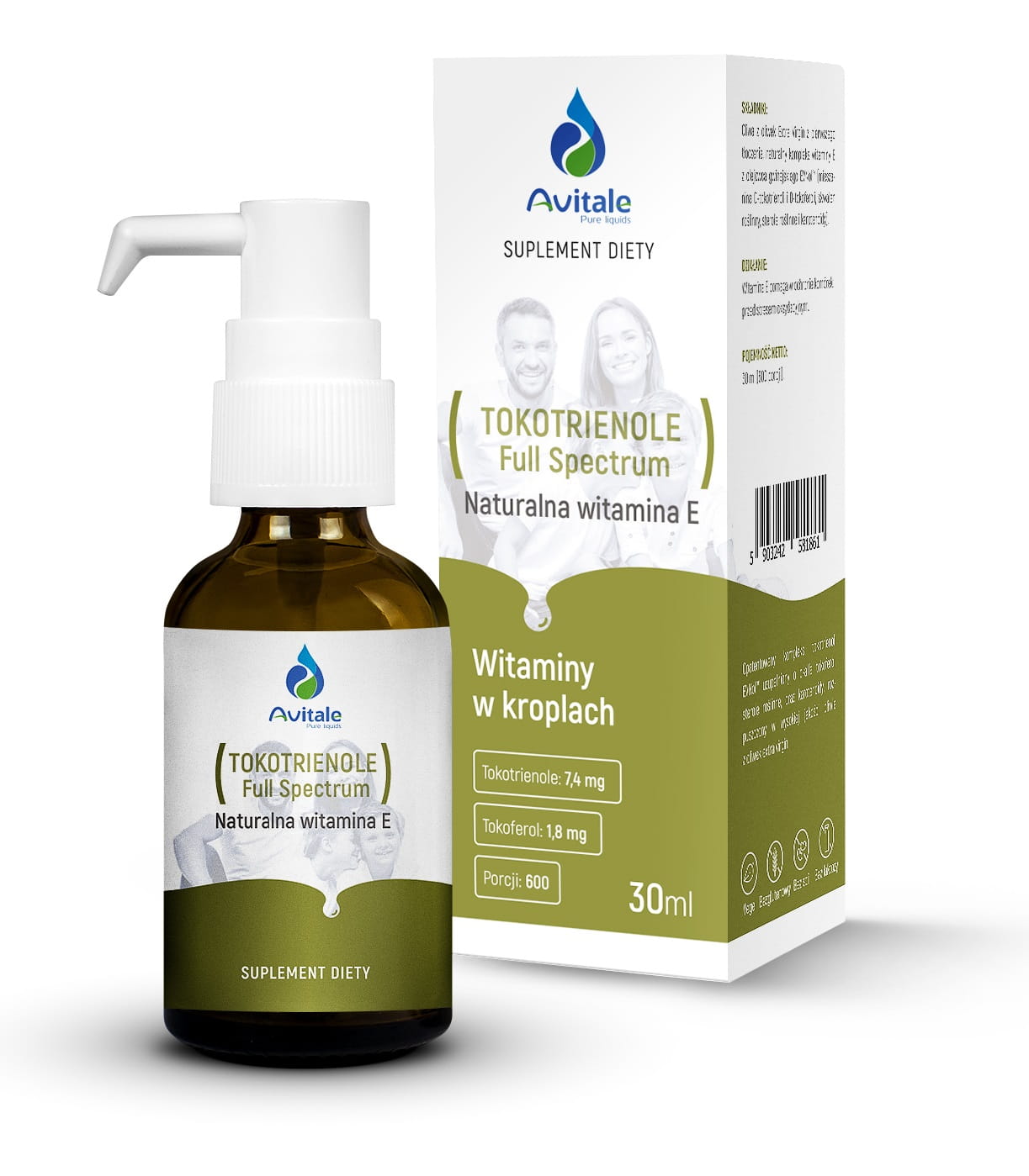 Avitale Tokotrienole Full Spectrum – naturalna witamina E w kroplach z kompleksem tokotrienoli EVNol™