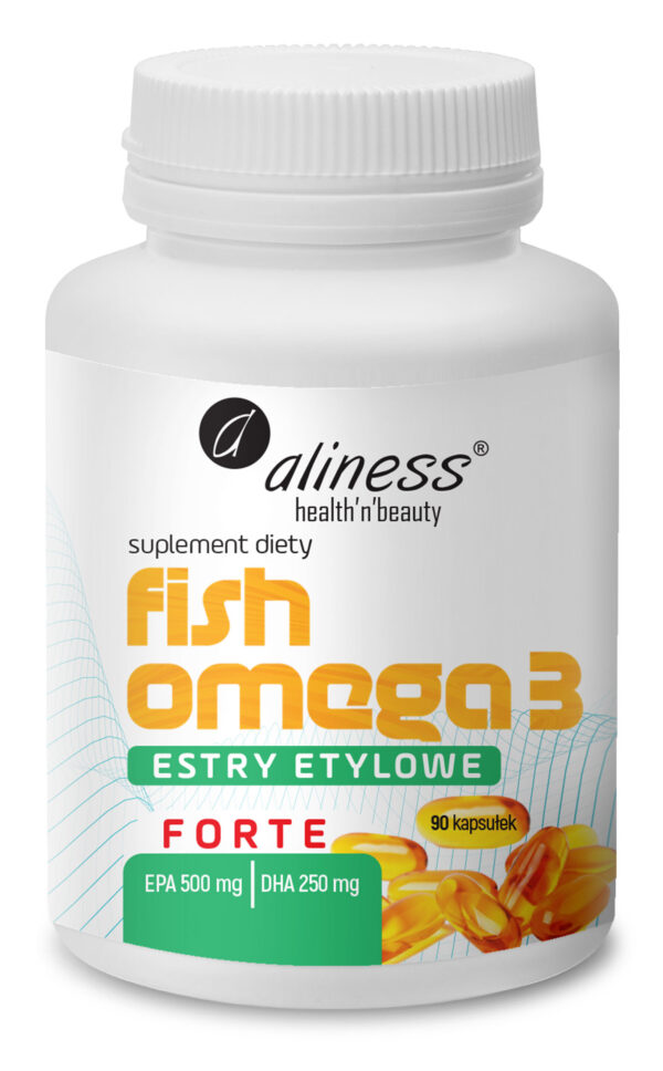 Fish Omega 3 FORTE Trójglicerydy 500/250 mg 90 kapsułek – olej rybi Aliness