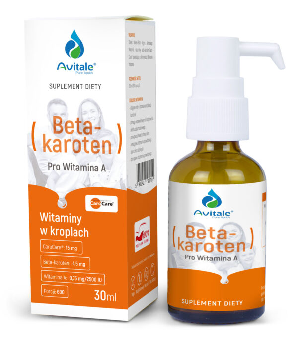 Avitale, Naturalny Beta-karoten – Prowitamina A w kroplach CaroCare®