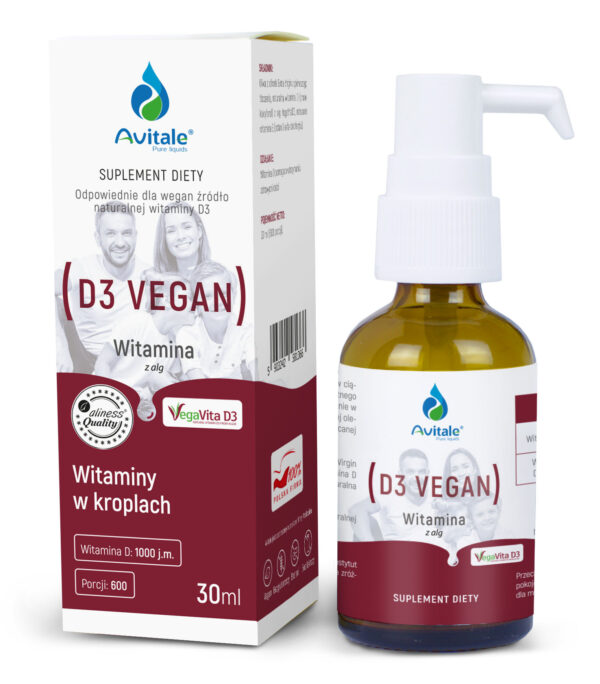 Avitale, Witamina D3 VEGAN – naturalna witamina D3 z alg