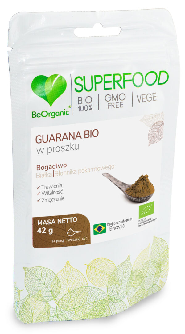 Guarana BIO w proszku 42 g – ekologiczna guarana Paullinia cupana