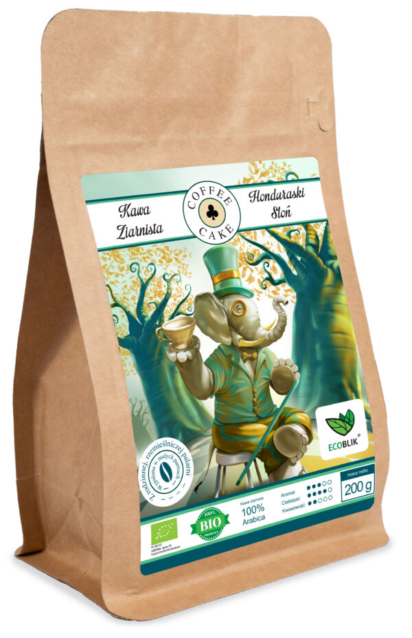 Kawa Arabica Honduraski Słoń EKO 200 g – ekologiczna kawa ziarnista z Hondurasu