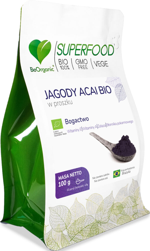 Jagody Acai BIO w proszku 100 g – ekologiczne superfood z Amazonii