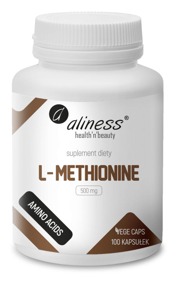 L-Methionine 500 mg marki Aliness – suplement diety, 100 kapsułek vege