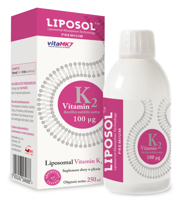 Liposol™ Liposomalna Witamina K2 (VitaMK7®) Aliness – naturalna witamina K2 w płynie, 250 ml