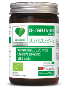 Chlorella BIO 500 mg – ekologiczna chlorella w kapsułkach BeOrganic