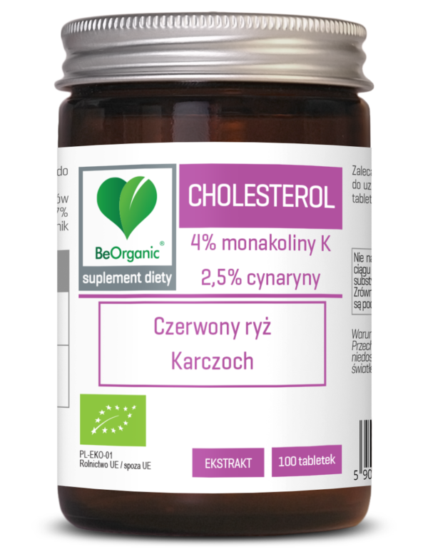 Cholesterol BIO 400 mg – suplement diety BeOrganic z karczochem i czerwonym ryżem