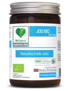 Jod BIO 150 mcg – suplement diety z alg Ascophyllum nodosum BeOrganic
