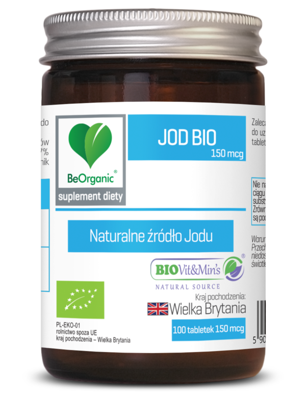 Jod BIO 150 mcg – suplement diety z alg Ascophyllum nodosum BeOrganic