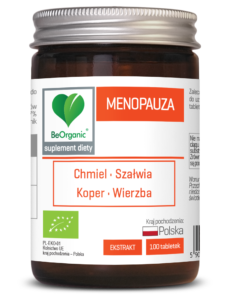 Menopauza BIO 450 mg 100 tabletek – ekologiczny kompleks roślinny dla kobiet