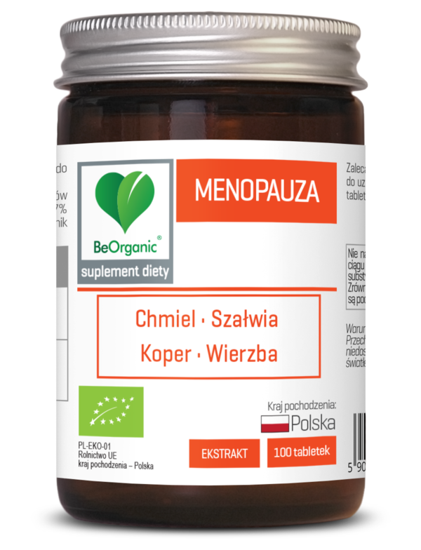 Menopauza BIO 450 mg 100 tabletek – ekologiczny kompleks roślinny dla kobiet