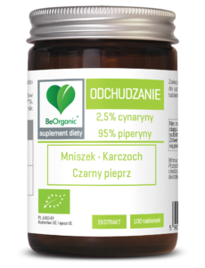 Odchudzanie BIO 400 mg – ekologiczny suplement diety BeOrganic, 100 tabletek