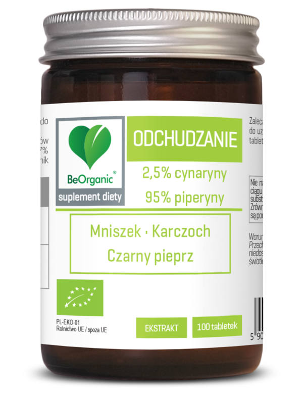 Odchudzanie BIO 400 mg – ekologiczny suplement diety BeOrganic, 100 tabletek