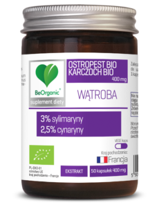 Ostropest BIO 3% + Karczoch BIO 2,5% 400 mg 50 kapsułek – ekstrakty roślinne na wątrobę