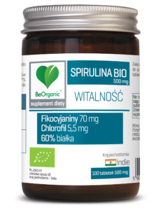 Spirulina BIO 500 mg BeOrganic – ekologiczna spirulina w tabletkach
