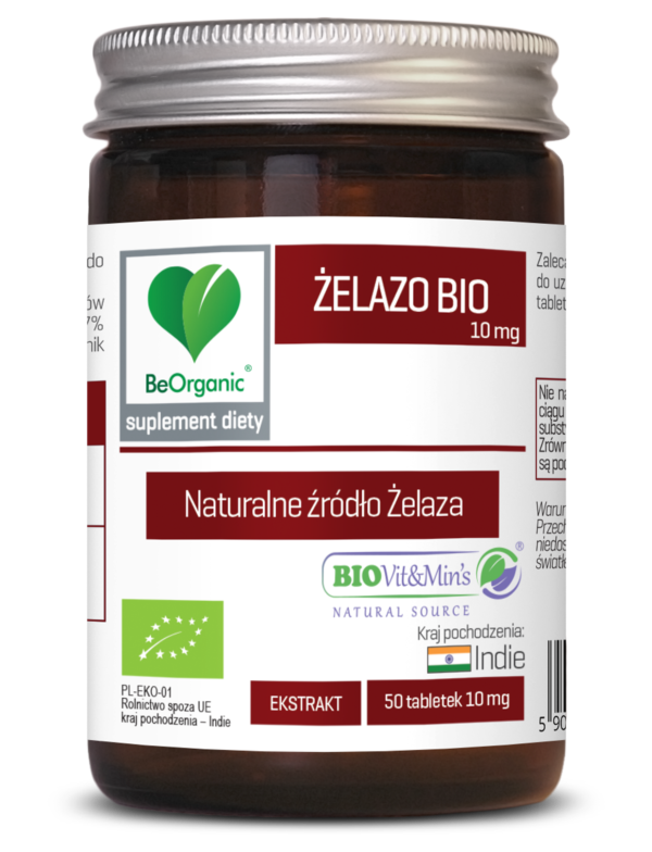 Żelazo BIO 10 mg 50 tabletek – roślinne żelazo z liści curry BIOVit&Min’s®