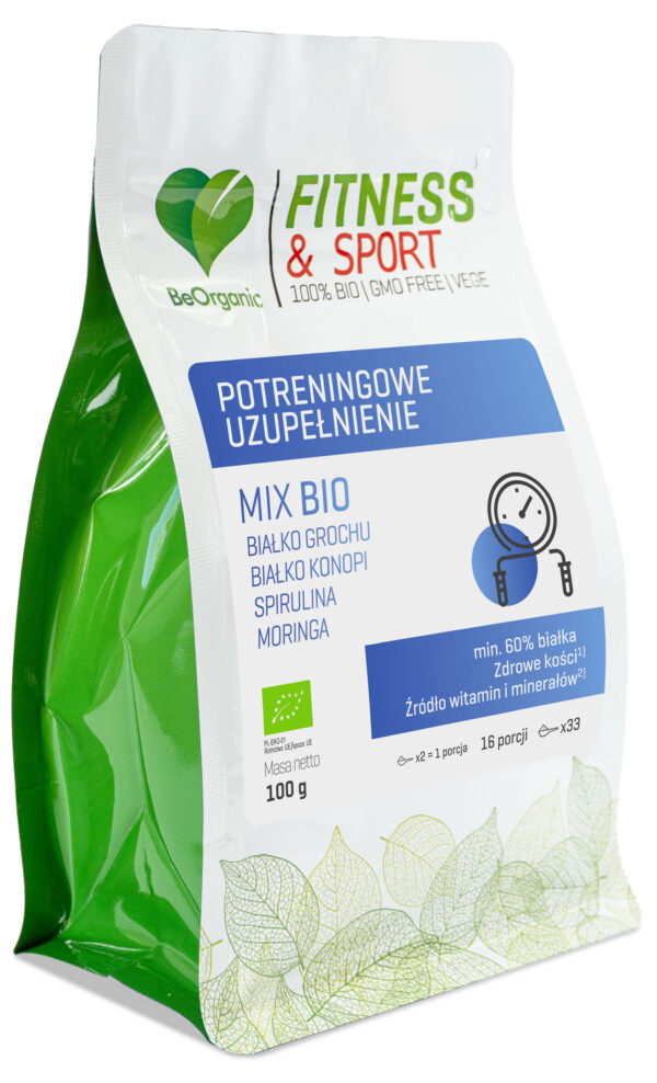 Potreningowe Uzupełnienie MIX BIO 100 g – ekologiczne białko roślinne superfoods