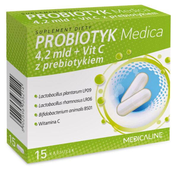 Probiotyk Medica 4,2 mld + VitC z prebiotykiem – suplement diety Aliness