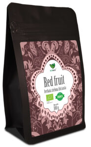 Herbata zielona RED FRUIT liściasta EKO z owocami