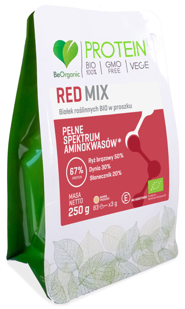 Red MIX białek roślinnych BIO 250 g – ekologiczne białko roślinne