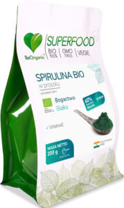 Spirulina BIO w proszku 200 g – ekologiczna spirulina superfoods