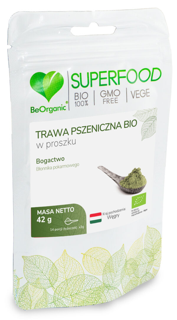 Trawa pszeniczna BIO w proszku 42 g – ekologiczna trawa pszeniczna