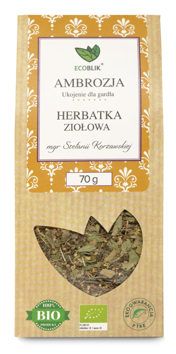 Herbatka Ambrozja Ukojenie dla gardła ekologiczna