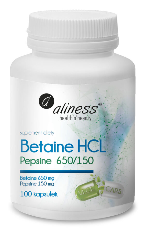 Betaine HCL + Pepsyna 650/150 mg Aliness – wsparcie trawienia