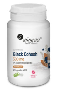 Black Cohosh 300 mg Aliness – Pluskwica groniasta, 90 kapsułek VEGE