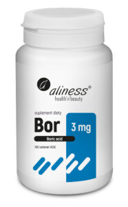 Bor 3 mg Aliness – kwas borowy, 100 tabletek VEGE