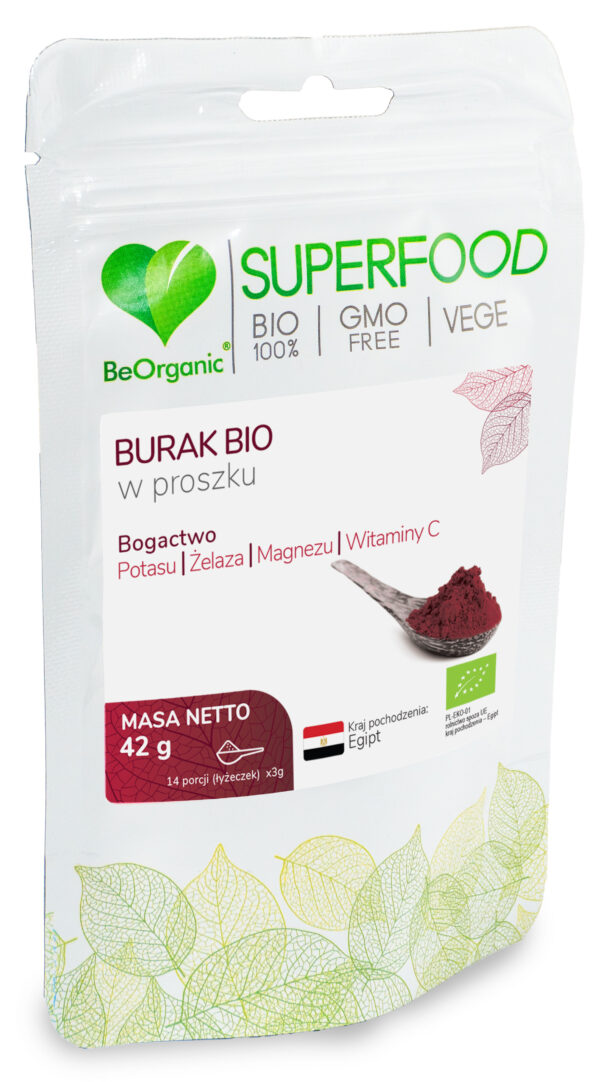 Burak BIO w proszku 42 g – ekologiczny burak sproszkowany