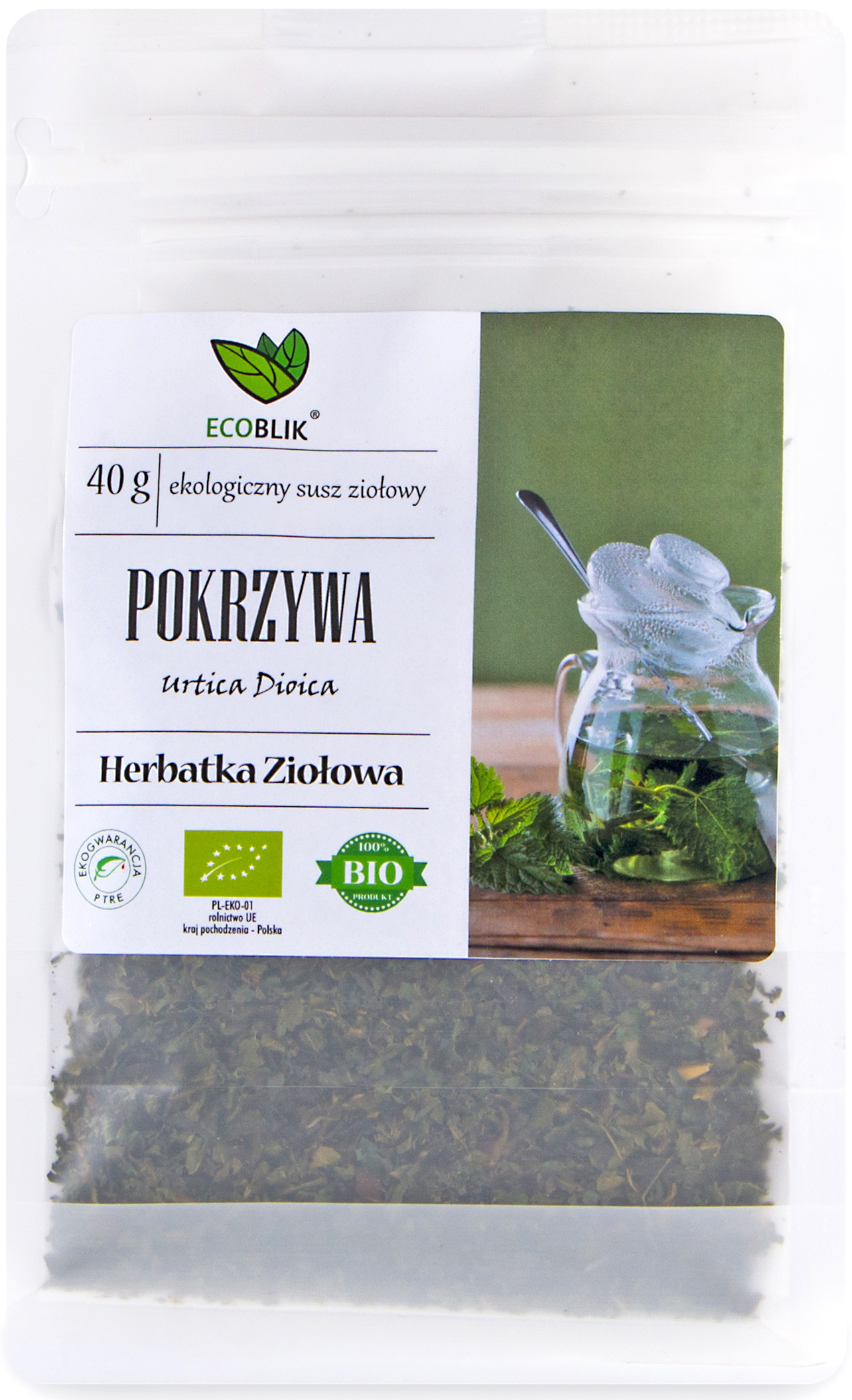 Pokrzywa EKO 40 g – ekologiczne ziele pokrzywy suszone