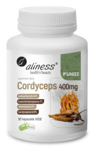Cordyceps 400 mg Aliness – poczwórnie standaryzowany ekstrakt z maczużnika chińskiego