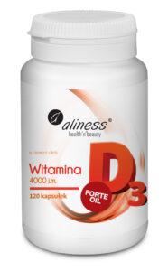 Witamina D3 FORTE OIL 4000 j.m. Aliness – kapsułki z witaminą D3, 120 sztuk