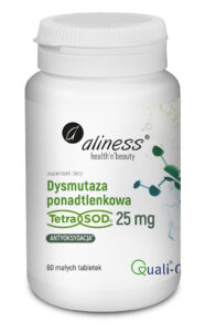 Dysmutaza ponadtlenkowa (TetraSOD®) 25 mg – naturalna ochrona antyoksydacyjna komórek.