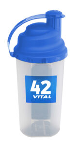 Shaker 0.7 l Aliness – niebieski, pojemny szejker sportowy