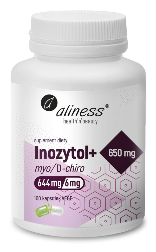 Inozytol+ 650 mg marki Aliness – myo-inozytol i D-chiro-inozytol z witaminą B6