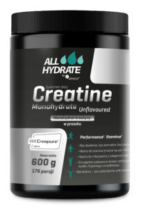 AllHydrate Creatine (Creapure®) Aliness – czysty monohydrat kreatyny w proszku, 600 g (176 porcji)