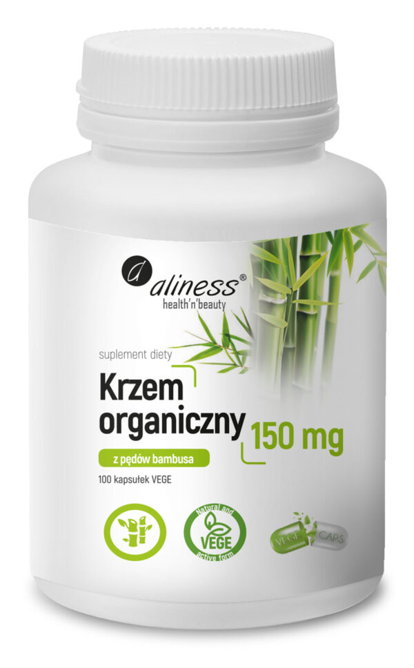 Krzem organiczny 150 mg z pędów bambusa – suplement diety, 100 kapsułek