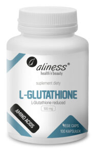 L-Glutathione Reduced 500 mg marki Aliness – suplement diety, 100 kapsułek vege