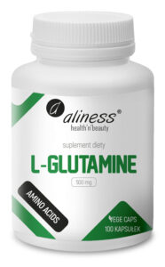 L-Glutamine 500 mg Aliness – L-glutamina w kapsułkach VEGE, 100 sztuk