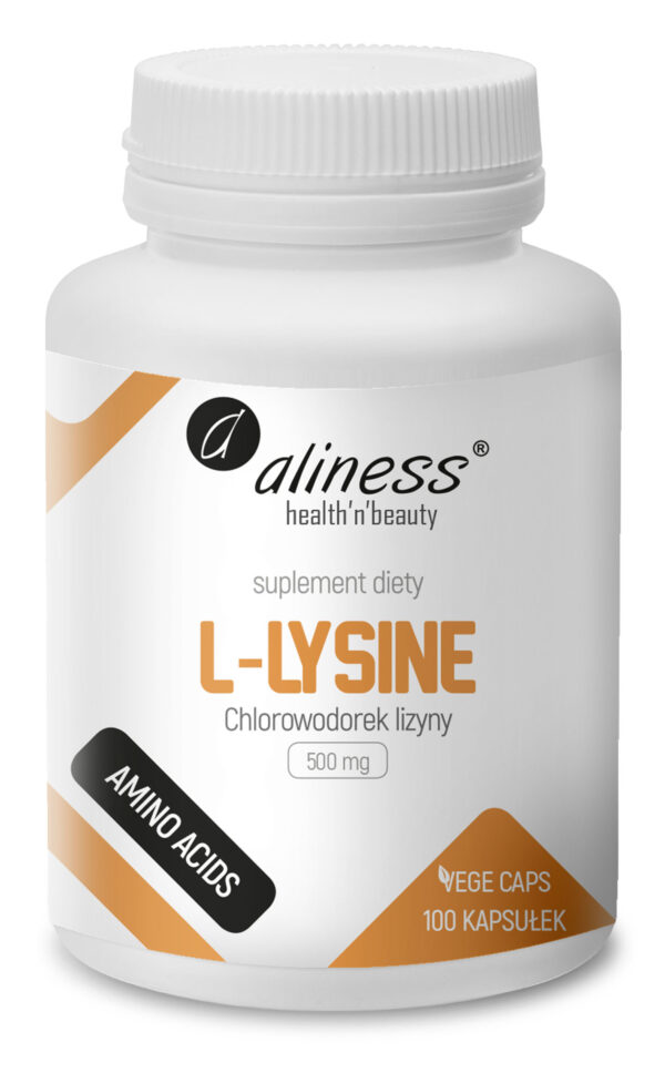 L-Lysine 500 mg marki Aliness – suplement diety, 100 kapsułek vege