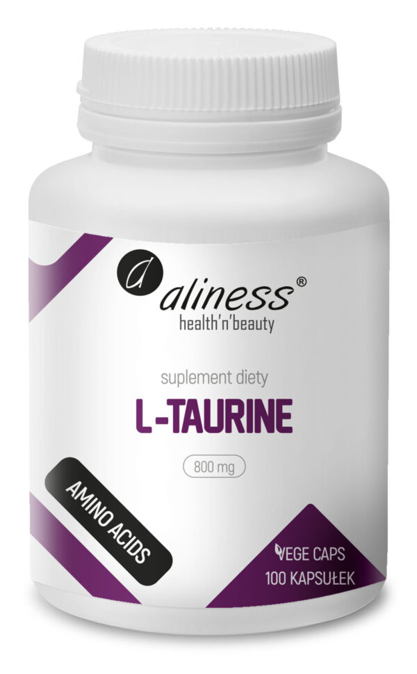 L-Taurine 800 mg marki Aliness – suplement diety, 100 kapsułek vege