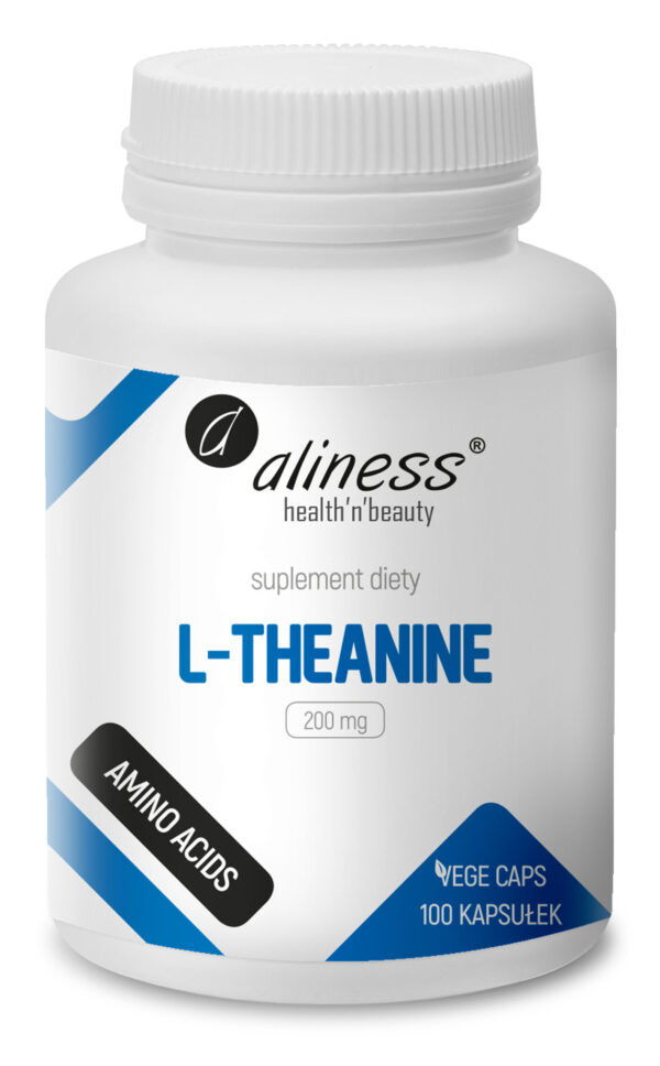 L-Theanine 200 mg marki Aliness – suplement diety, 100 kapsułek vege