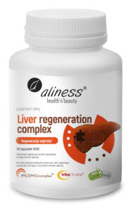 Liver Regeneration Complex Aliness – kompleks ziołowo-aminokwasowy do regeneracji wątroby, 90 kapsułek VEGE