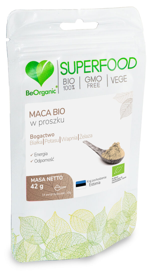 Maca BIO w proszku 42 g – ekologiczny korzeń maca z Peru
