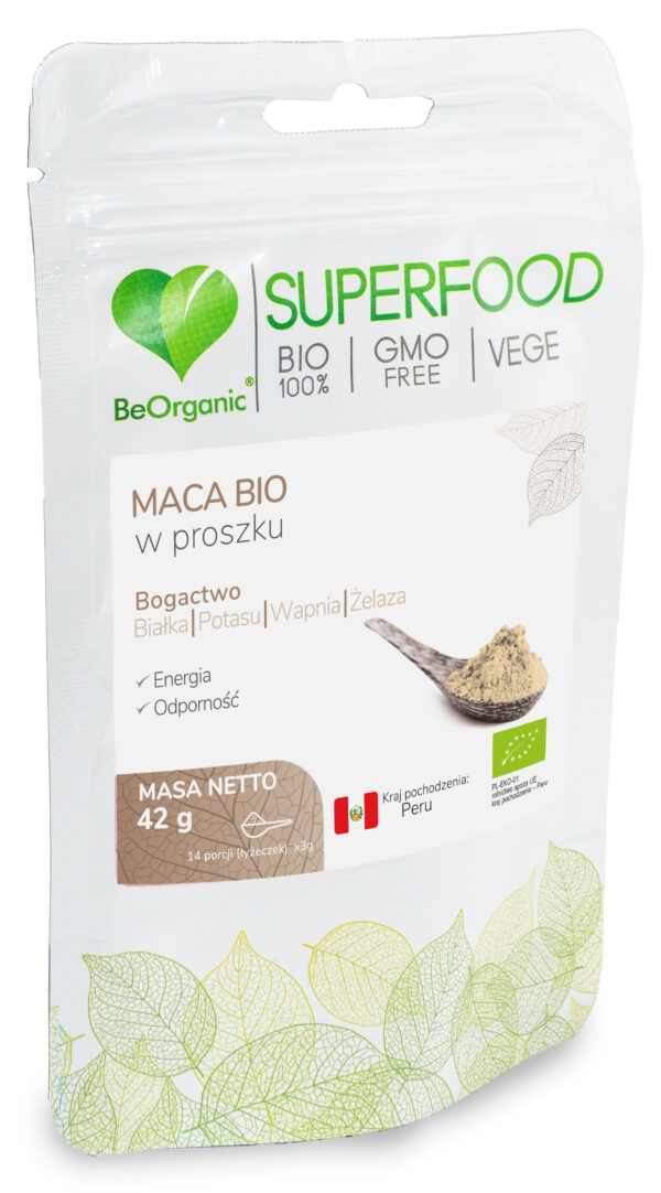 Maca BIO w proszku 42 g – ekologiczny korzeń maca z Peru